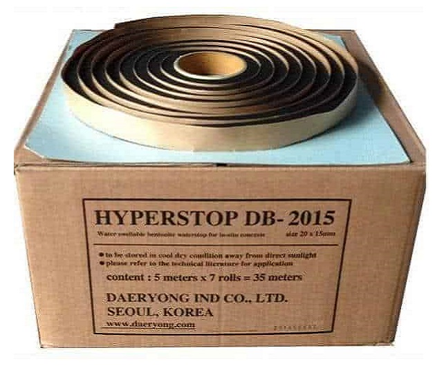 Băng trương nở chống thấm mạch ngừng, cổ ống Hyperstop DB2015 - Cuộn 5m